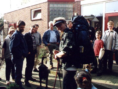 Peet bij vertrek